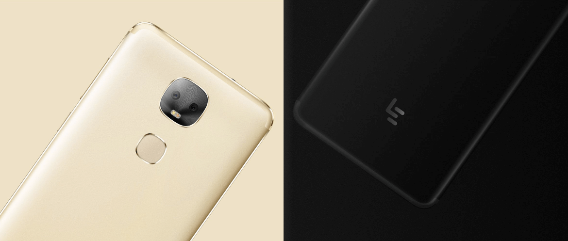 Traseira do Leeco Le Pro 3 Al Edition na cor dourada e preta