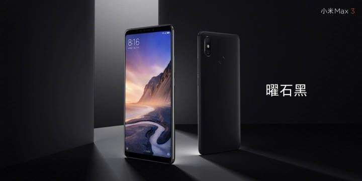 Xiaomi Mi Max 3 na cor preta