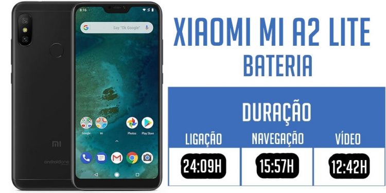 Duração de bateria do Xiaomi Mi A2 Lite