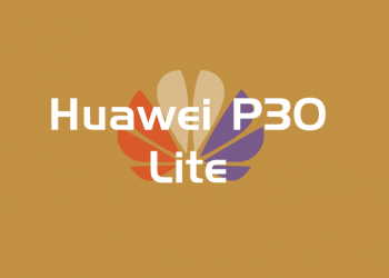Logo escrito "Huawei P30 Lite"