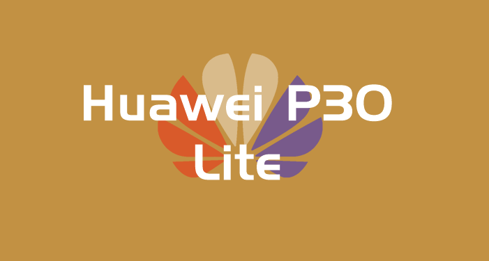 Logo escrito "Huawei P30 Lite"