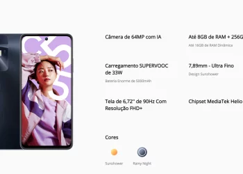 Ficha técnica do Realme C55