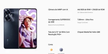 Ficha técnica do Realme C55