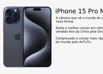 iPhone 15 Pro Max A câmera que vê o mundo de uma nova forma. Eleito o melhor celular em câmera vendido fora da China pela DxO Labs. Comprovado o celular mais rápido do mundo pelo AnTuTu.